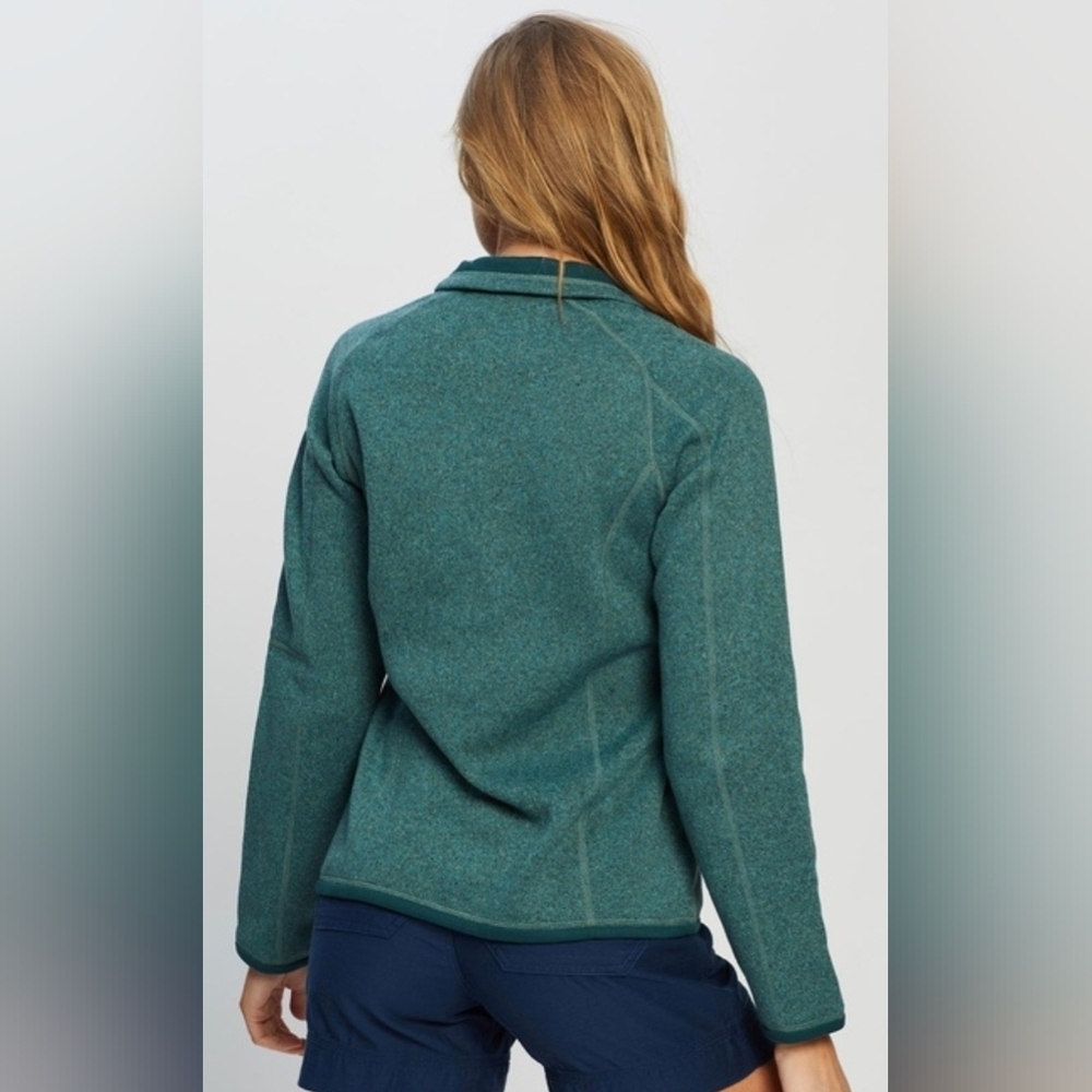Patagonia Teal Green Half-Zip Fleece Sweatshirt - Picture 2 of 10